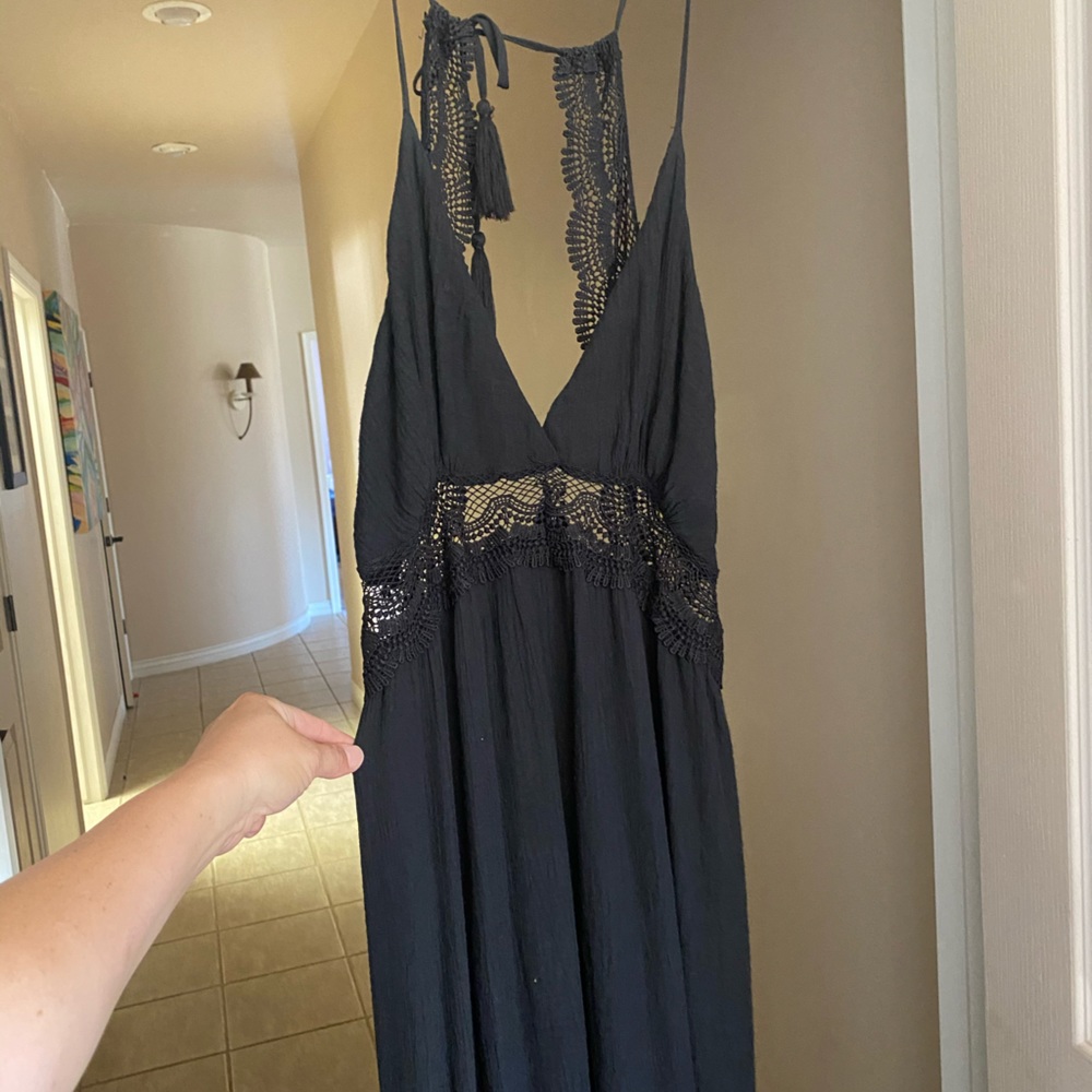 Gorgeous/elegant black maxi dress.